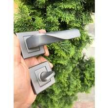 İyem Lüx Noyan Kare Rozetli Kapı Kolu ( Wc-Banyo ) Mat Andresit