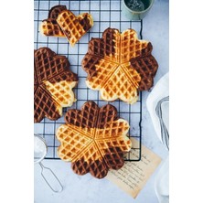 Omake Sabit Ikili Waffle Makinesi Kalp Çiçek Ø220