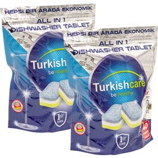 Turkishcare 2li Premium Hepsi Bir Arada Ekonomik Bulaşık Deterjanı 40 Tablet