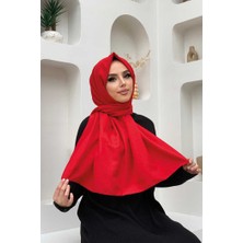 Ladycolor Pamuklu Caz Şal Kırmızı