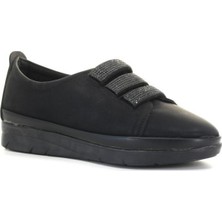 Tstore Günlük Taşlı Cırtlı Anne Ayakkabısı Siyah