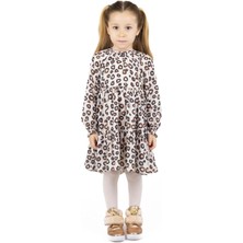 Best Kids Kız Çocuk Leopar Desenli Elbise