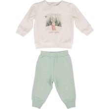 Best Kids Kız Bebek Tavşan Baskılı Iki Renkli Takım