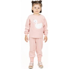 Best Kids Kız Çocuk Kuğu Işlemeli Sweatshırt
