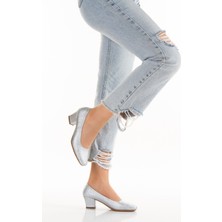 MFT Ayakkabı Kadın Gümüş Parıltı Günlük Yumuşak Tabanlı Ayakkabı