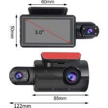 MPIA CC35 Dual Lens 3.0" Ekranlı 1080P Çift Kameralı Araç Içi Kamera