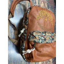 Street Bag  Hayat Ağacı Nakışlı Etnik Otantik Bohem Sırt Çantası Günlük Seyehat Kullanım