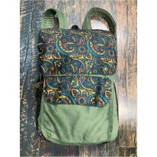 Street Bag Kapaklı Etnik Otantik Bohem Desenli Sırt Çantası Günlük Seyahat Kamp Kullanım