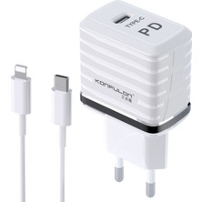 Konfulon C32D 20W Pd Şarj Cihazı + DC13 3A Lightning Kablo Iphone Uyumlu 277097