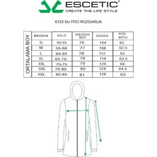 Escetic Bordo Kadın Rüzgarlık Sabit Kapüşonlu Desenli Astarlı Su İtici Mevsimlik İnce Ceket 6723