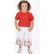 Best Kids Kız Çocuk Flamingo Baskılı Pantolon