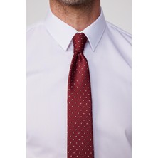Tudors Erkek Slim Fit Non Iron Ütü Gerektirmeyen %100 Pamuk Beyaz Gömlek