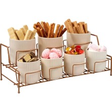 Edora Home Çok Amaçlı 7 Bölmeli Rose Düzenleyici Tezgah Üstü Ayaklı - Metal Paslanmaz