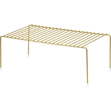 Edora Home Dolap Içi Düzenleyici Çok Amaçlı Gold Raf - Metal Paslanmaz