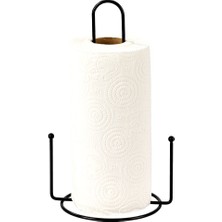Edora Home Siyah Misketli Kağıt Rulo Havluluk, Ergonomik Dik Havluluk - Metal Paslanmaz