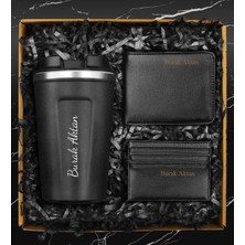 Apollon Gift Kişiye Özel Starbucks Model Bardak Termos & Kişiye Özel Cüzdan & Kişiye Özel Kartvizitlik Hediye Seti