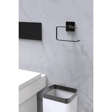 Mirillia Home Mirilliahome Yapışkanlı Siyah Banyo Askısı Seti Tuvalet Kağıtlığı Askı Wc Askı Solo Askısı Fönlük Askıs