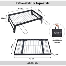 Astrophe Taşınabilir Çelik Çanta Hediyeli Katlanır Portatif Mangal Kamp Izgarası