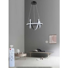 Ey Shop Modern Güney Model Kumandalı 3 Renk (Beyaz / Sarı / Günışığı) Lüks LED Avize