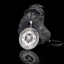 Tesbih Sepetim 925 Ayar Gümüş Kral Aslan Model Kolye