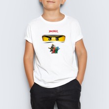 Morinna Ninjago Baskılı Unisex Çocuk Tişört T-Shirt Mr-02