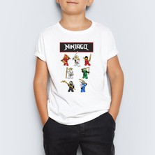 Morinna Ninjago Baskılı Unisex Çocuk Tişört T-Shirt Mr-01