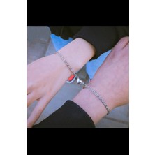 Müge Bijouterie Mıknatıslı Kalp Sevgili Çift Bilekliği