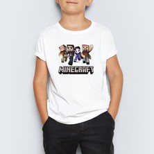 Morinna Minecraft Baskılı Unisex Çocuk Tişört T-Shirt Mr-13