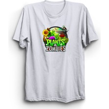 The Fame Plants Vs. Zombies, Bitkiler ve Zombiler, Karakterli Logo, Oyun, Game Tişört