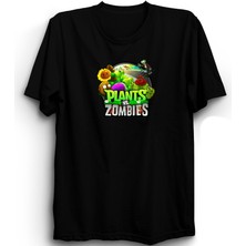 The Fame Plants Vs. Zombies, Bitkiler ve Zombiler, Karakterli Logo, Oyun, Game Tişört