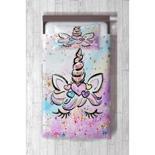 Talia Home Çocuk Odası Bebek Odası Unicorn Desenli Yatak Örtüsü TLAY-191