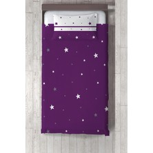 Talia Home Mor Yıldız Desenli Çocuk Odası Yatak Örtüsü TLAY-180