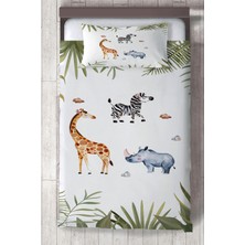Talia Home  safari Desenli Çocuk Odası Yatak Örtüsü TLAY-181