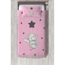 Talia Home  yıldızlı Fil Desenli Çocuk Odası Yatak Örtüsü TLAY-178