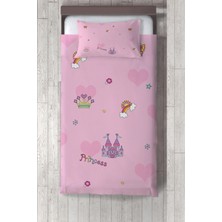 Talia Home  pembe Prenses Desenli Çocuk ve Bebek Odası Yatak Örtüsü TLAY-226