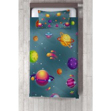 Talia Home  gezegenler Çocuk ve Bebek Yatak Örtüsü TLAY-124