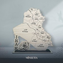 Minsetta Shop Irak Ülke Ahşap Dekoratif - Iraq Syria Country