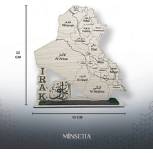 Minsetta Shop Irak Ülke Ahşap Dekoratif - Iraq Syria Country