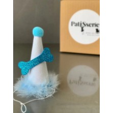 Patisserie Store Köpekler Için Doğum Günü Parti Seti (Mavi) - Doğum Günü Pastası, Tasarım Pleksi, Doğum Günü Şapkası