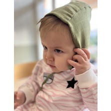 Runbaby Müslin Kumaş Çift Taraflı Bebek Bonnet Şapka (3-9 Ay)