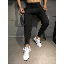 Relax Family Xf Erkek Yazlık Slim Fit Dar Kesim Siyah Jogger Eşorfman Altı