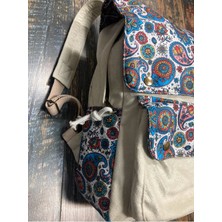 Street Bag Kapaklı Etnik Otantik Bohem Desenli Sırt Çantası Günlük Seyahat Kamp Kullanım