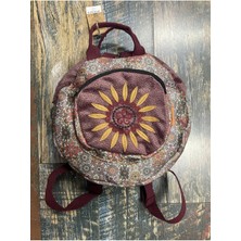 Street Bag Fargin Etnik Otantik Bohem Yuvarlak Sırt Çantası Günlük Seyehat Sırt Çantası