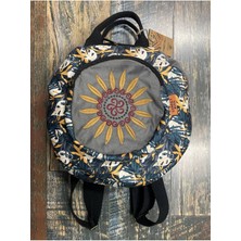 Street Bag Fargin Etnik Otantik Bohem Yuvarlak Sırt Çantası Günlük Seyehat Sırt Çantası