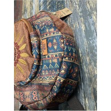 Street Bag Fargin Etnik Otantik Bohem Yuvarlak Sırt Çantası Günlük Seyehat Sırt Çantası