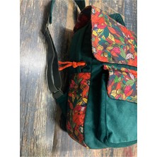 Street Bag Kapaklı Etnik Otantik Bohem Desenli Sırt Çantası Günlük Seyahat Kamp Kullanım