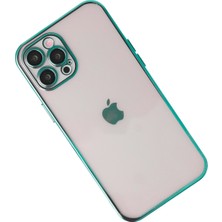 Newface Apple iPhone 12 Pro Kılıf Razer Lensli Silikon - Yeşil