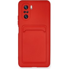 Newface Xiaomi Redmi K40 Pro Kılıf Kelvin Kartvizitli Silikon - Kırmızı