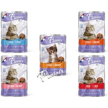 Plaisir Pouch 100 gr Tavuk Etli&ciğerli 1 Adet Kedi Maması