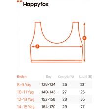 Happyfox Pamuklu Fitilli Genç Kız Sütyeni 5 Li Set Likralı Geniş Askılı Atlet